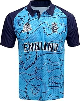 England ODI Cricket Jersery Worldcup T20 Shirt (XXL, Blue)