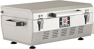 Solaire SOL-EV17A Everywhere Portable Infrared Propane Gas Grill, Stainless Steel