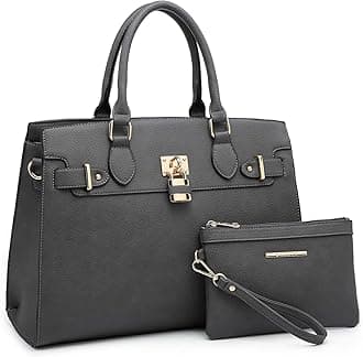 DaseinWomen Handbags and Purses Ladies Shoulder Bag Top Handle Satchel Tote Work Bag with Matching Clutch