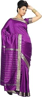 Womens Indian Ethnic Traditional Banarasi Art Silk Saree Sari Wrap Fabric Dress Drape