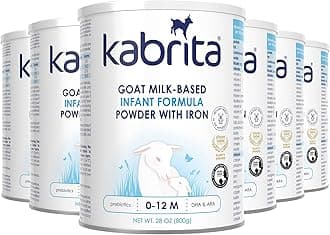 Goat Milk-Based Infant Formula Powder with Iron, DHA, ARA & Prebiotics, for Infants 0–12 Months, Non-GMO, 28 oz (Pack of 6)
