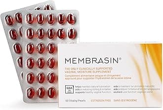 Membrasin Feminine Moisturizer Supplement for Dryness - 100% Natural Daily Take Orally Clinically Proven to Help Restore Moisture - Relieves Dry Feminine Area Burning & Itching for Women & Menopause
