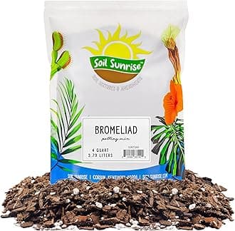 Bromeliad Plant Potting Soil Mix (4 Quarts), Container Gardening Tropical Houseplant Soil