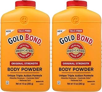 Medicated Body Powder, Talc Free Body Powder for Women and Men, Anti-Itch, Absorbs & Cools - 10 oz (Pack of 2)