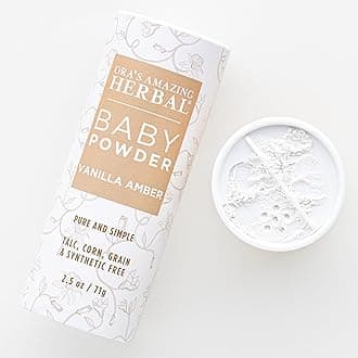 Baby Powder Talc-Free, Real Vanilla Amber Natural Scent, Cornstarch Free Arrowroot and Clay Based Powder, Synthetic Fragrance Free, Ora's Amazing Herbal, 2.5 oz