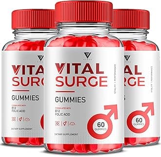 (3 Pack) Vital Surge Gummies, Vital Surge Gummies Max Strength Vitamin Support Supplement, VitalSurge Advanced Health Wellness Support Formula Gummies (180 Gummies)