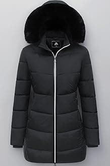 MOERDENG Women's Winter Windproof Warm Down Coats Waterproof Thicken Hooded fashions Puffer Jacket