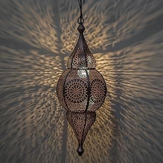 Homesake Nargis Hanging Lamp, Copper, Moroccan