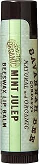 Savannah Bee CompanyCertified Organic Mint Julep Lip Balm, 0.15-Ounce (Pack of 4)