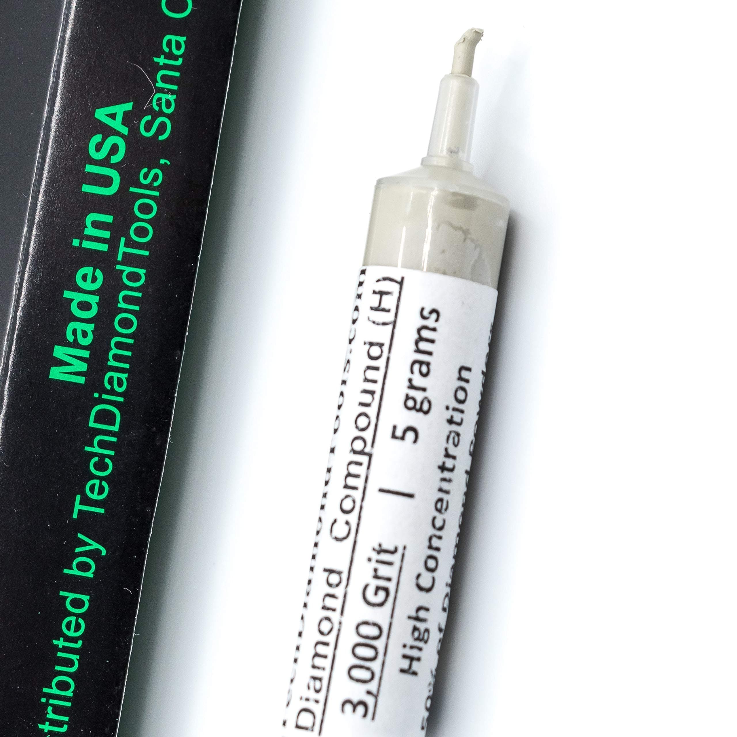 TechDiamondTools Diamond Polishing Compound Polishing Paste 3,000 Grit 3-6 Microns for Marble Glass Metal Rock Jewelry Resin Silver Chrome Gemstone with High Concentration of Diamond Powder USA Made