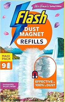 Flash Dust Magnet Mrs Hinch's Enchanted Wildflowers Duster Scented Refills 9ct, Traps & Locks Up Dirt & Hair In No Time