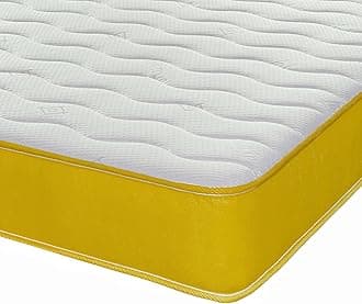 eXtreme comfort ltd Cool touch Colours Wave Hybrid Memory Foam & Pinna-Coil Innerspring 18cm Deep Mattress (Yellow, 5ft King 150cm x 200cm)