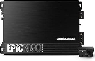 EPIC1000 Monoblock Amplifier Car Audio 1000W RMS, Compact Class D Subwoofer Amplifier, Low Pass & Subsonic Filter, Epic Boost Bass Equalizer, Includes Bass Knob for Amp, Epicenter Link