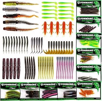 Fishing Lures - Tackle Box with Tackle Included, Fishing Kit with VIBs, Frogs, Minnows, Soft Baits, Hooks & Weights Accessories, Freshwater Lure Kit for Bass Walleye Trout