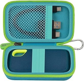 Hard Case Compatible with SanDisk 1TB 2TB 4TB 500GB 8TB Extreme Portable SSD - Up to 1050MB/s - USB-C, USB 3.2 Gen 2 External Solid State Hard Drive Storage Holder for Cables-Green (Box Only)