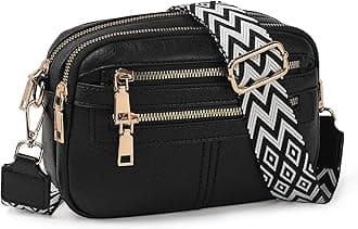 TANTOMI Crossbody Bags for Women, 6-Pockets Cross Body Purse, Vegan Leather Handbags Shoulder Bag for Travel, Gifts for Women