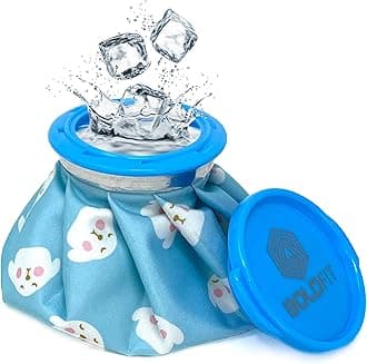 Boldfit Hot Water Bag Ice Bag for Pain Relief Cold Ice Pack Bag for Pain Relief Cold Water Bag for Pain Relief, Injuries, and Cold Therapy Comes with Leak-Free Closure - Blue Dog 6 Inch