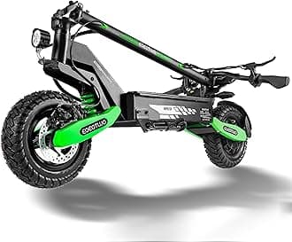 Green 1200W/2400W Motor Fast E Scooter, EOEOTWO Electric Scooter for Adults,11" Off-Road Tires, Up to 30/40 MPH Top Speed & 20/43 Miles Long Range, Dual Brake, Foldable