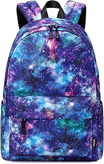 abshooLightweight Water Resistant Galaxy Backpacks For Teen Girls Boys School Bookbags (Galaxy D)
