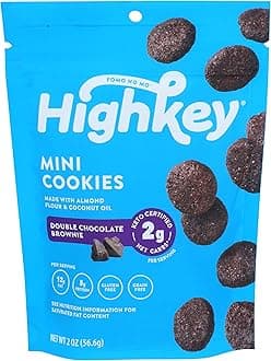 Highkey Keto Chocolate Brownie Bites - Sugar Free Chocolate Low Carb Snacks Keto Brownies & Protein Brownies - Sugar Free Snacks, Low Carb Cookies & Low Carb Brownie Keto Desserts