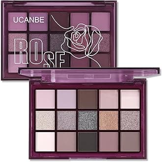 UCANBESmokey Rose Eyeshadow Palette, 15 Colors Neutral Shimmer Matte Metallic Makeup Pallet, Smokey Nude Taupe Brown Eye High Pigmented Sombras De Ojos Gift Kit
