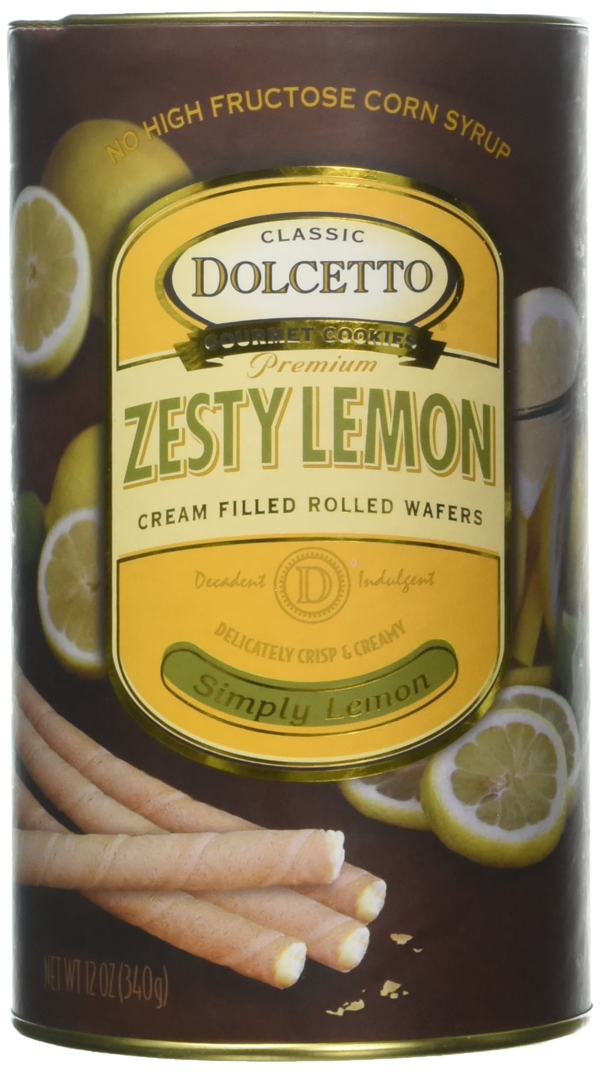 Dolcetto Wafer Rolls Lemon, 12 OZ