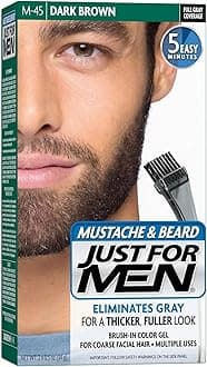 Color Gel Mustache & Beard M-45, Dark Brown 1 Each (Pack of 2)