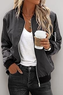 Women's Classic Quilted Jacket Short Bomber Jacket Coat