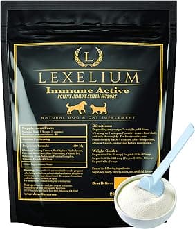 Immune Support for Cats and Dogs - Natural Immunity Supplement Powder Helps Detoxify and Protect Your Pets from Digestive, Respiratory and Skin Issues - Helps with Chronic Infections - 200g