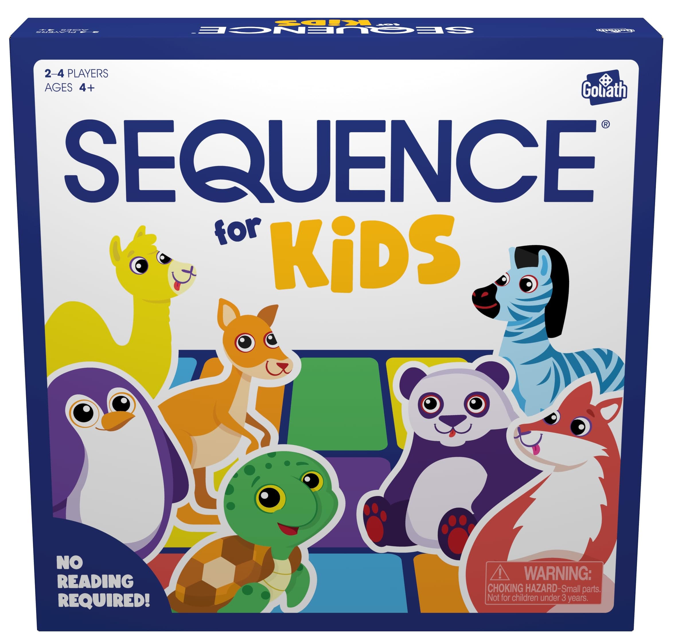 Jax SEQUENCE for Kids -- The 'No Reading Required' Strategy Game by Jax and Goliath, Multi Color, 11 inches (2-4 players) (Packaging May Vary)
