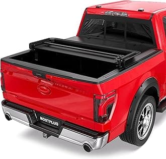 MOSTPLUS 5.5FT Tri-Fold Soft Truck Bed Tonneau Cover On Top Compatible with Ford F150 2015-2025 2026 F-150 Bed 3 Fold Styleside (67Inch)