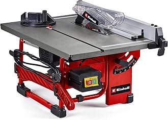 Einhell Table Saw TC-TS 8 I (800 W, Cutting Height 45 mm, Blade Ø 200 mm, Angle Stop, Parallel Stop, Vacuum Cleaner Connection, with Tungsten Carbide Blade)