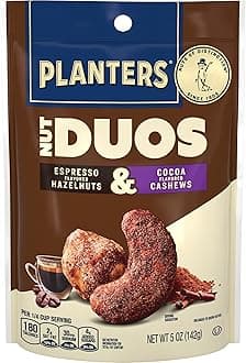 Planters Nut Duos Cocoa Cashews and Espresso Hazelnuts 5oz