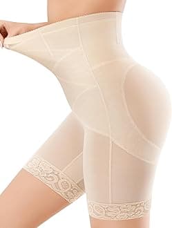item_name : Shapewear Tummy Control Lace Shapewear Shorts High Waisted ifting Body Shaper Slimmer Panties Girdle Underwear Nude (X large)