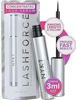 CONCENTRATED Lash Serum For Eyelash Growth (3ml) LashForce Eyelash Serum To Grow Lashes Longer And Thicker - Lash Growth Serums For Easy Application And Long Lasting Results For Fuller Eyelashes