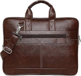 Bagneeds® 14 Inch Laptop Office Bag for Men & Women | Premium Synthetic Leather Business Briefcase | Padded Compartment | Adjustable Shoulder Strap