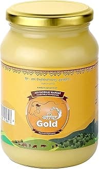 Pure A2 Ghee | Clarified Butter from A2 Milk, Unsalted, Non-GMO, Grass Fed, Pasteurized, Bilona Method, Gir Cow, Lactose-free (16 Oz)