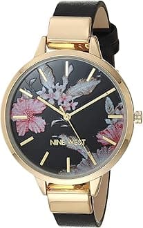 Women's Floral Dial Strap Watch