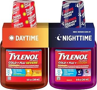 TylenolCold + Flu Severe Daytime & Nighttime Liquid Cough Medicine, 2 ct. of 8 fl. oz