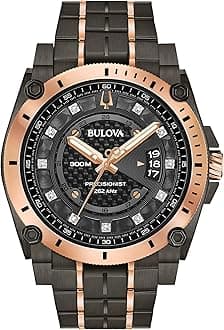 Men’s High Precisionist Quartz Icon Grey IP and Rose Gold Watch, Diamonds, 300M Water Resistant