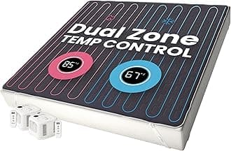 Chilipad Cube Bed Cooling System - Cooling & Heating Mattress Topper, Dual Zone Individual Bed Temperature, Cool Sleep Enhancement, Temp Range of 60-115°F, WE King Bedsize (76"W x 80"L), Model: CP515