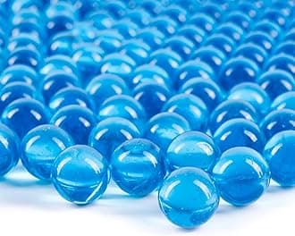 Galashield Blue Glass Marbles Bulk Fillers | Round Beads for Vases, 5lb (Approx. 400 pcs)