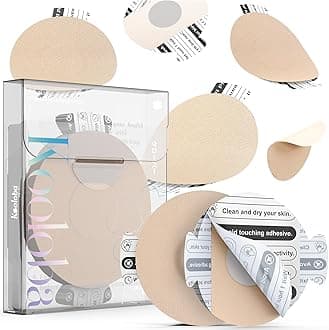 20pcs Adhesive Patches for Libre 3 Waterproof,Sensor Covers for CGM,Pre-Cut Backing with Easy-peel Tab for 10-14 Days，Full Cover No Glue in Center (Nude, 20pcs)