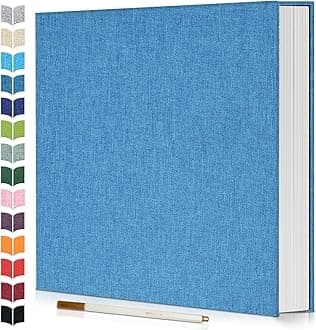 Photo Album Self Adhesive Scrapbook,Large Photo Book for 4x6,5x7,8x10 Pictures,DIY Album for Baby Wedding Family Travel Birthday,with Metallic Pen and Scraper