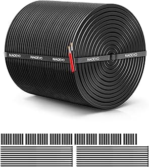 NAOEVO 14 Gauge Wire 2 Conductor Electrical Wire, 14 AWG Stranded PVC Cord, 12V Low Voltage/Tinned Copper/Flexible Cable for Automotive Wiring, Lamp Cord, Marine Cable (500FT)