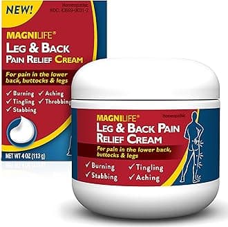 MagniLife Leg & Back Pain Relief Cream (4 oz), Topical Support for Leg Pain & Lower Back Discomfort, Fast Absorbing, No Residue, Mild Scent, Massage-in Formula