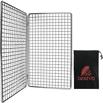 DZRZVD-The Bushcraft Backpacker's Grill Grate - Welded Stainless Steel Mesh (Camping Fire Rated)