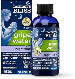Bottle, Mommy's Bliss Night Time Gripe Water for Baby's Tummy Trouble - Relieves Occasional Infant Stomach Discomfort from Gas, Colic, Fussiness, Hiccups , 4 Fl Oz