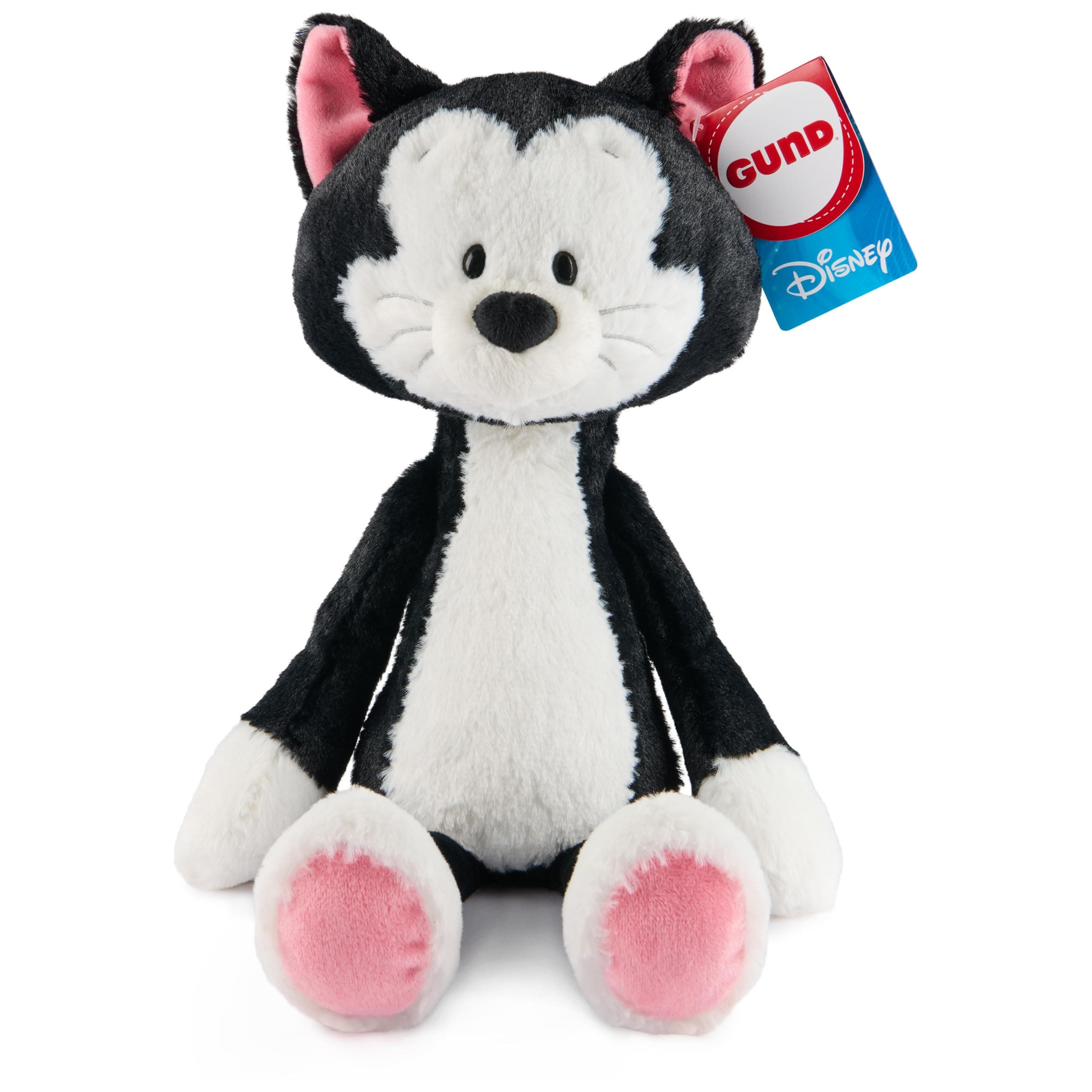 Disney Official Figaro Toothpick Plush, Pinocchio, Mickey and Friends Cat Stuffed Animal for Ages 1 and Up, Black, 15”