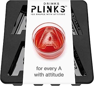 DrinksPlinks Letter A Ice Cube Tray - Customized Silicone Large Bourbon Ice Cube Molds – Personalized Monogram Large Ice Molds for Cocktails & Whiskey - Initial Drinks - Aperol Spritz Customized Gift